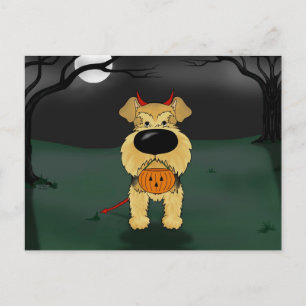 Airedale Terrier Halloween Postkarte