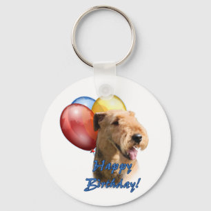 Airedale Terrier Happy Birthday Balloon Schlüsselanhänger
