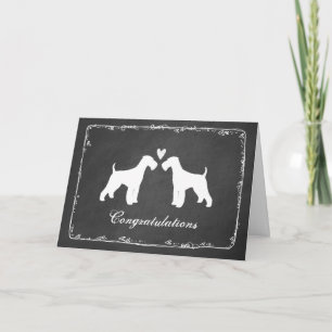 Airedale Terrier Hochzeitsglückwünsche Karte