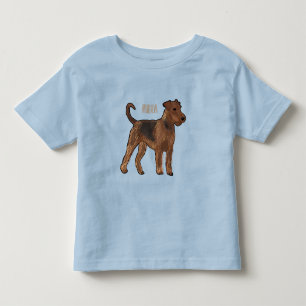 Airedale Terrier Hund Cartoon Illustration Kleinkind T-shirt