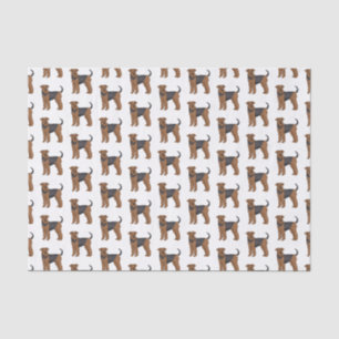 Airedale Terrier Hund Cartoon Illustration Seidenpapier