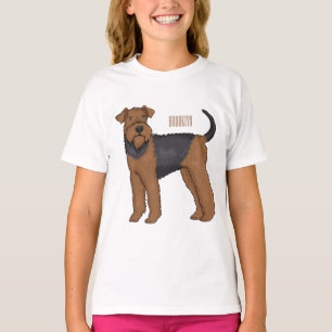 Airedale Terrier Hund Cartoon Illustration T-Shirt