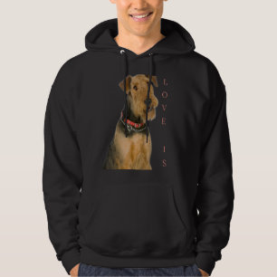 Airedale Terrier Hund Mama Vater Liebe Welpe Haust Hoodie
