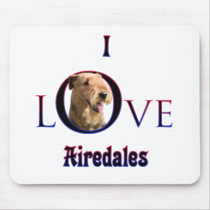 Airedale Terrier I Liebe Mousepad