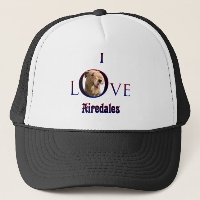 Airedale Terrier I Liebe Truckerkappe (Vorderseite)