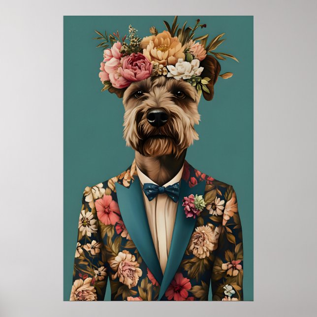 Airedale Terrier In Suit Poster, Airedale Terrier Poster (Vorne)