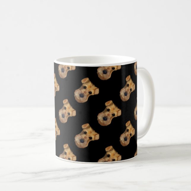 Airedale Terrier Kaffeetasse (VorderseiteRechts)