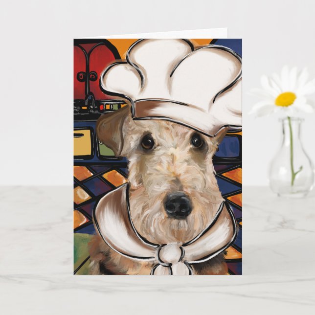 AIREDALE TERRIER KARTE (Kleine Pflanze)