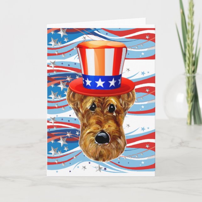 AIREDALE TERRIER KARTE (Vorderseite)