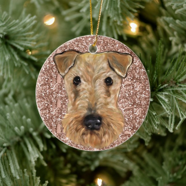 AIREDALE TERRIER KERAMIK ORNAMENT (Baum)