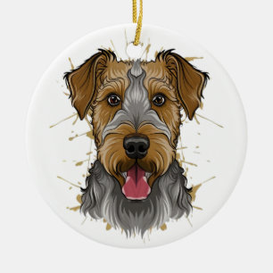 airedale Terrier Keramik Ornament