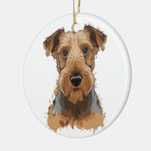 airedale Terrier Keramik Ornament