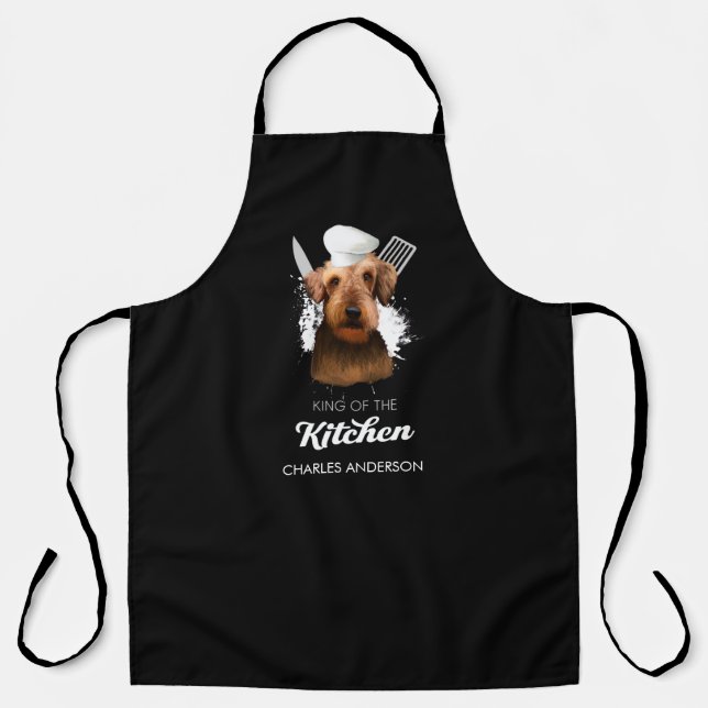 Airedale Terrier King of the Kitchen Cooking Dog Schürze (Vorderseite)