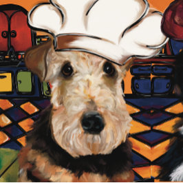 Airedale Terrier Kurzer Tischläufer