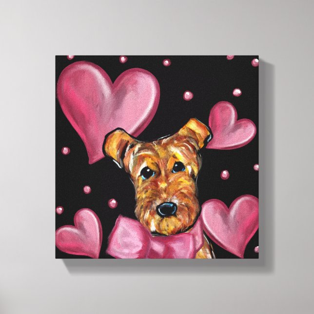 AIREDALE TERRIER LEINWANDDRUCK (Vorderseite)