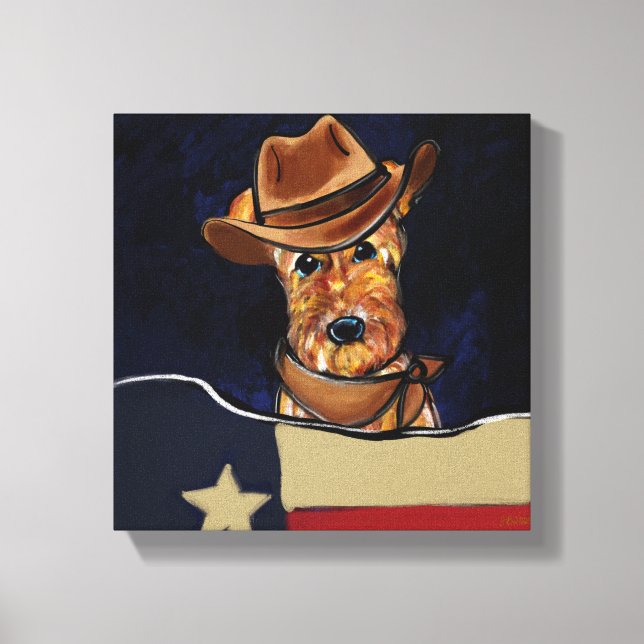 AIREDALE TERRIER LEINWANDDRUCK (Vorderseite)