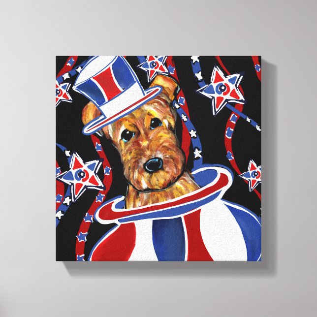 AIREDALE TERRIER LEINWANDDRUCK (Vorderseite)