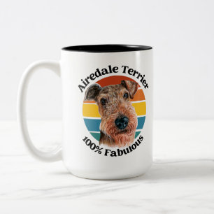 Airedale Terrier lustiges Zitat Zwei-Tone-Tasse Zweifarbige Tasse