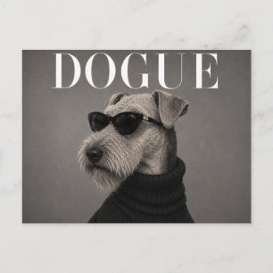 Airedale Terrier Luxus-Mode-Editorial Postkarte