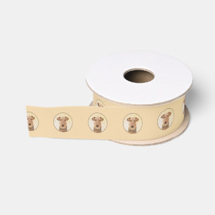 Airedale Terrier Malerei - Niedliche Originalkunst Ripsband