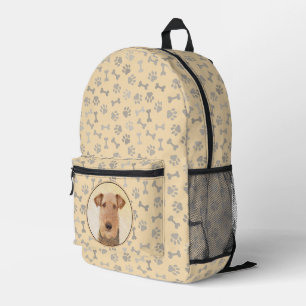 Airedale Terrier Malerei - Süße Originalkunst Bedruckter Rucksack