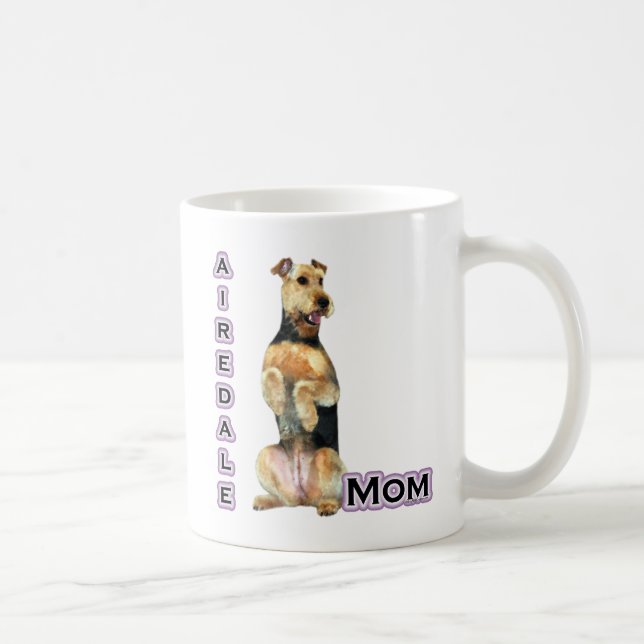 Airedale Terrier Mama 4 Kaffeetasse (Rechts)