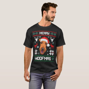 Airedale Terrier Meran Weihnachten T - Shirt