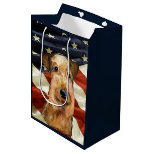 AIREDALE TERRIER MITTLERE GESCHENKTÜTE