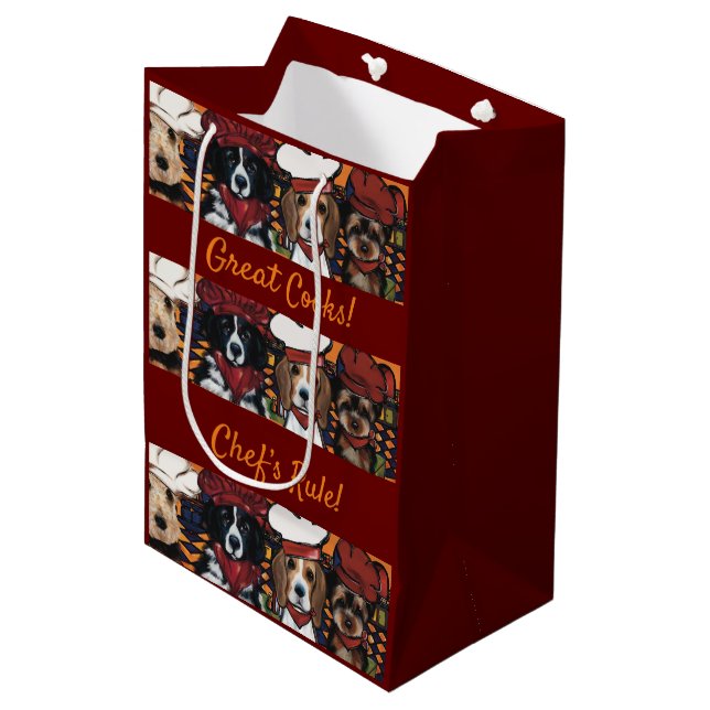 Airedale Terrier Mittlere Geschenktüte (Vorderseite Schrägansicht)