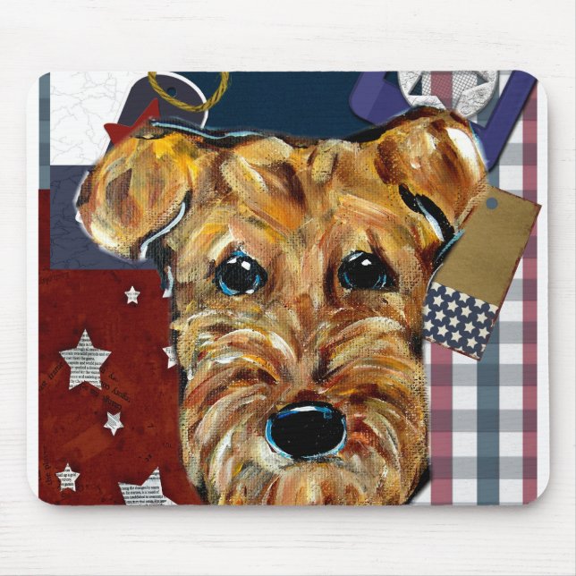 AIREDALE TERRIER MOUSEPAD (Vorne)