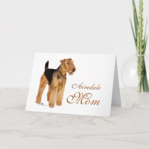 Airedale Terrier Mütter Day Karte