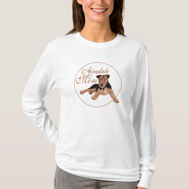 Airedale Terrier Mütter Day T-Shirt (Vorderseite)