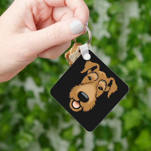 Airedale Terrier Niedliche Welpen-Hundewand Schlüsselanhänger (Hand)