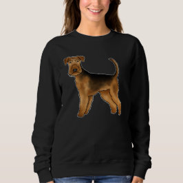 Airedale Terrier Niedlicher Hund Adorable Cartoon  Sweatshirt