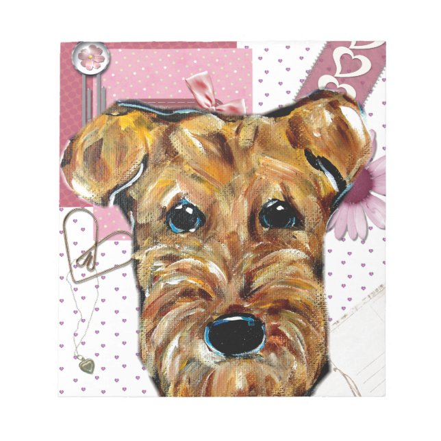 AIREDALE TERRIER NOTIZBLOCK (Vorderseite)