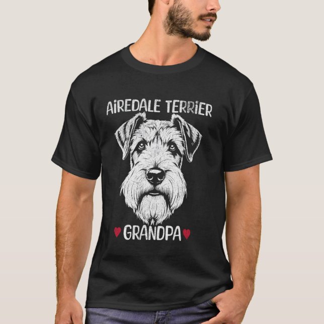 Airedale Terrier Opa  1 T-Shirt (Vorderseite)