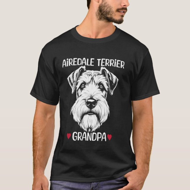 Airedale Terrier Opa  2 T-Shirt (Vorderseite)