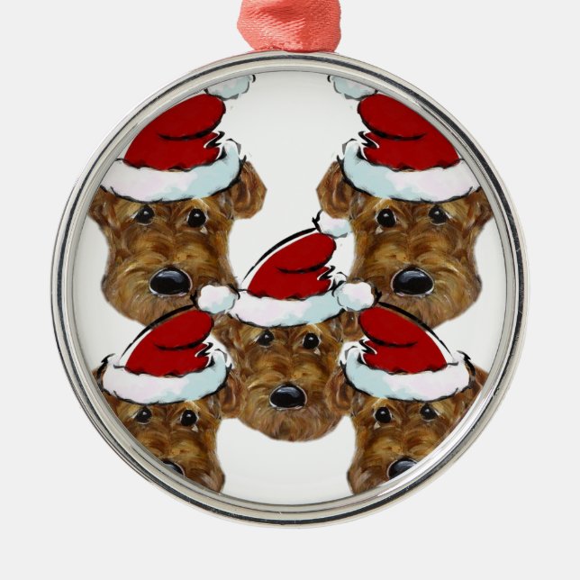 AIREDALE TERRIER ORNAMENT AUS METALL (Vorne)