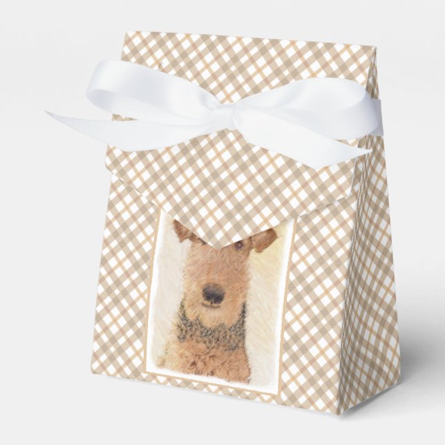 Airedale Terrier Painting - Niedliche Kunst Geschenkschachtel (Vorderseite)
