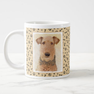 Airedale Terrier Painting - Niedliche Kunst Jumbo-Tasse