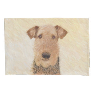 Airedale Terrier Painting - Niedliche Kunst Kissenbezug