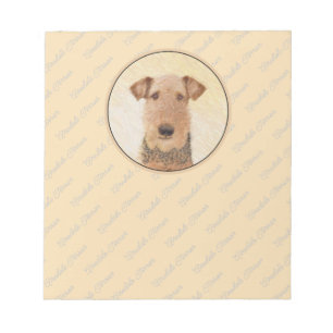 Airedale Terrier Painting - Niedliche Kunst Notizblock