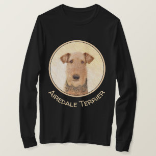 Airedale Terrier Painting - Niedliche Kunst T-Shirt
