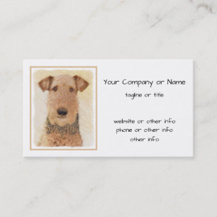 Airedale Terrier Painting - Niedliche Kunst Visitenkarte