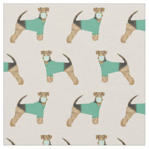 Airedale Terrier panzert Hund Stoff