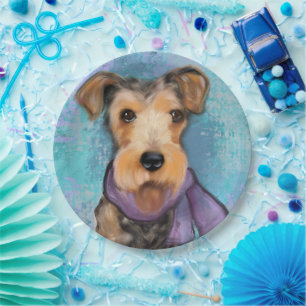 Airedale Terrier Pappteller