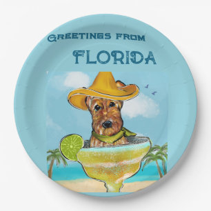 Airedale Terrier  Pappteller