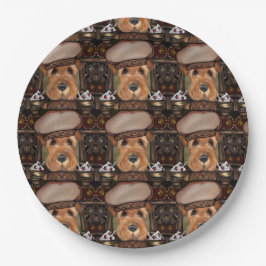 Airedale Terrier Pappteller