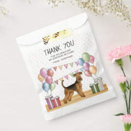 Airedale Terrier Pastel Colors Geburtstag Vielen D Geschenktütchen