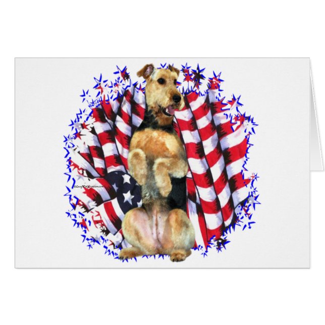 Airedale Terrier Patriot (Vorderseite (Horizontal))